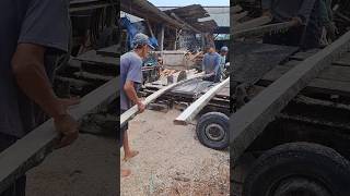 Proses membuat usuk panjang kayu sengon asmrwoodworking [upl. by Arenat980]