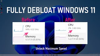 Fully Debloat Windows 11 To Unlock Maximum Performance [upl. by Aztin]