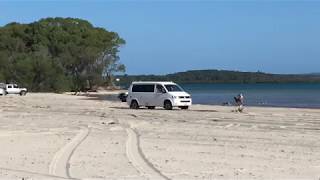 Volkswagen Transporter T5 on Fraser Island  Inskip Point [upl. by Gothar]