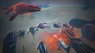 Alpha Mosasaurus vs ALL OTHER Water Creatures  Cantex [upl. by Aia]