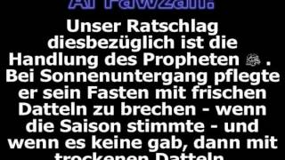 Shaykh Al Fawzan Erst Gebet oder erst Fastenbrechen [upl. by Kaile]