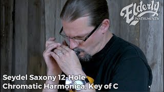 Seydel Saxony 12Hole Chromatic Harmonica Key of C  Elderly Instruments [upl. by Wayne442]