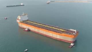 SBM Offshore’s first completed Fast4Ward® hull arrives in Singapore [upl. by Notsgnik]