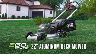 EGO POWER 22quot Aluminum Deck Select Cut™ SelfPropelled Lawn Mower  LM2206SP  Features [upl. by Aratnahs158]