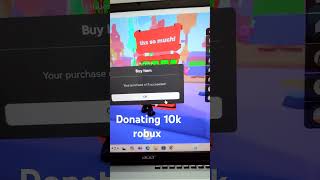 Most Realistic FAKE Donation In Roblox roblox fakedonationdonate music cute kawaii [upl. by Assereht362]