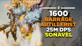 Lost Ark 1600 Barrage Artillerist  25m DPS Sonavel [upl. by Setiram]