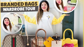 BRANDED BAGS WARDROBE TOUR🧳 [upl. by Kenric]