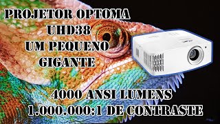 Optoma uhd38 4K HDR10 4000 ansi Lumens 10000001 de contraste [upl. by Paolo807]