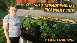 Отзыв о термоприводе Климат 100 на теплице quotхлебницаquot Екатеринбург [upl. by Richie]