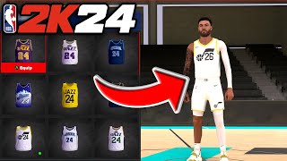 How To Unlock My Career Jersey Selection In NBA 2K24 [upl. by Zebe]