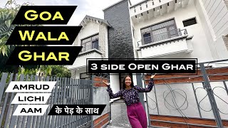 248 Sq Yard 4 BHK Double Story Corner House For Sale  3 Side Open House Design With Interior [upl. by Jaella]