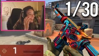 INSANE 1 BULLET 1 HP GIRL GAMER KILL INSANE AWP FLICKSHOT DAILY DOSE OF CSGO 37 [upl. by Erbma]