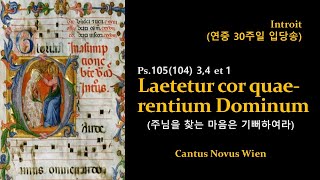 Cantus Gregorianus  Laetetur cor quaerentium Dominum Ps105104  연중 30주일 입당송 [upl. by Dunlavy]