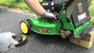 John Deere JX75 Lawn Mower Grease Points on Rear Axle [upl. by Notelrahc112]