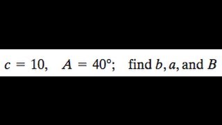 c  10 A  40 degrees find b a and B for the right triangle [upl. by Pigeon]