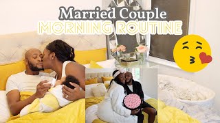 MORNING ROUTINE EN COUPLE AVEC UN BEBE  MARRIED COUPLE MORNING ROUTINE [upl. by Anaujnas]