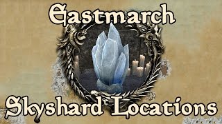 ESO Eastmarch All Skyshard Locations updated for Tamriel Unlimited [upl. by Eenolem]