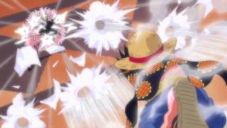 Luffy and Kyros VS Doflamingo  Jet Gatling [upl. by Sunev7]