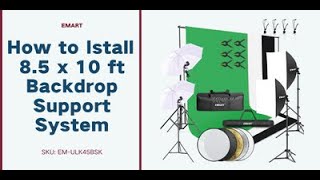 Backdrop Stand System Tutorail  How To Setup  EMART [upl. by Abagael]