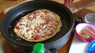 Tutorial  Pizza backen in der elektrischen Pfanne so gehts  Pfannenpizza [upl. by Ddet]