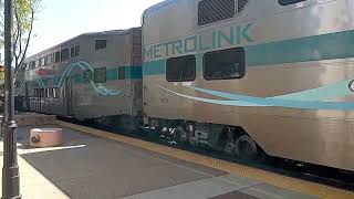 Metrolink Train 325 Claremont to LA Union Station Refurbished Car 604 amp 136 amp F125 922 10142024 [upl. by Rudich]