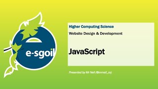 eSgoil HCS Websites 3  JavaScript [upl. by Gothart]