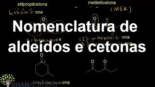 Nomenclatura de aldeídos e cetonas  Aldeídos e cetonas  Química orgânica  Khan Academy [upl. by Bortman131]