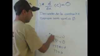 CALCULO DIFERENCIAL PARA PRINCIPIANTES CLASE 1 dc dx [upl. by Tiphani]