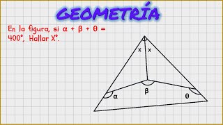 Geometría  Triangulo y ángulos calcular el Angulo [upl. by Ribble781]