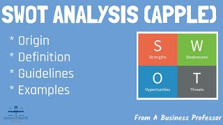 SWOT Analysis Apple  Definition Tips Example  From A Business Professor SWOT [upl. by Ayotas]