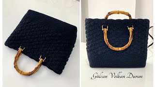 MAKROME İPTEN KOLAY ÖRGÜ ÇANTA YAPIMI 👜 [upl. by Sadoff768]