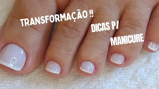 Passo a Passo como fazer unhas dos pés  TRANSFORMAÇÃO COM FRANCESINHA nails unhas comofazer [upl. by Akino]