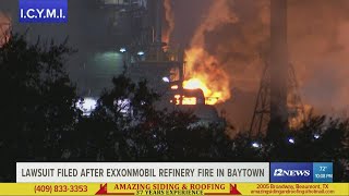 ICYMI  Lawsuit filed against ExxonMobil after Baytown refinery catches fire injuring 4 [upl. by Hax629]