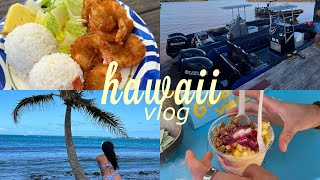 hawaii vlogexploring fresh food beaches nāpali boat tour 𓆉🌊🐚🌺🥥 [upl. by See790]