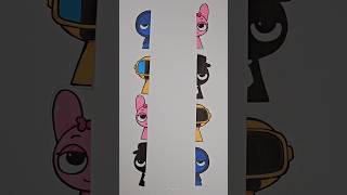 Incredibox Sprunki Paper Craft Matching Challenge shorts art sprunki craft [upl. by Airitac]