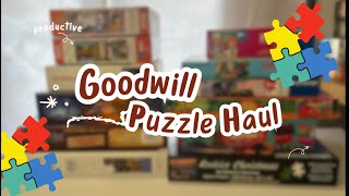 Goodwill Puzzle Haul Reveal  Thrifted Jigsaw Puzzles I Bought [upl. by Yeknarf]