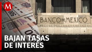 Pese a inflación Banxico recorta su tasa de interés a 1075 [upl. by Ahsielat563]