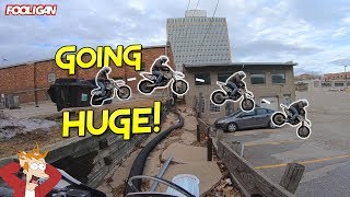 Urban Supermoto Exploring  Spencer Almost Dies [upl. by Tlihcox]