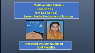 Multivariable Calculus  E W Swokowski  Ex 123  L  17  Q  31  Partial Derivatives [upl. by Demetri]