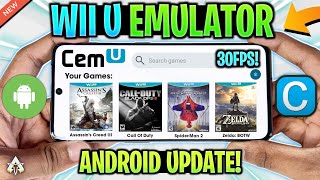 🔥 CEMU ANDROID V16  SETUPSETTINGSASSASSINS CREED TEST  WII U EMULATOR BIG UPDATE [upl. by Marelya]