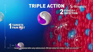 Strepsils Extra Triple Action against painful sore throat [upl. by Noxaj]