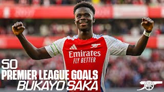 BUKAYO SAKA  All 50 Premier League goals [upl. by Yenttirb]