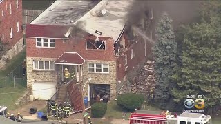 House Explodes In Philadelphias Torresdale Section [upl. by Esil383]