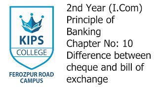 Difference between cheque and bill of exchange  Principle of Banking  Negotiable Instrument [upl. by Orimisac]