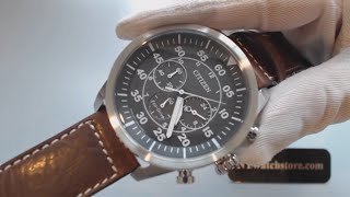 Mens Citizen Eco Drive Aviator Chronograph Watch CA4210 16E [upl. by Ahtanaram137]