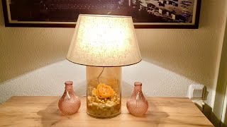 Aus Vasen Lampen bauen  Tischlampe DIY [upl. by Aihsekyw]