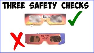 Counterfeit Solar Eclipse Glasses  Three Ways To Spot A Potential Problem [upl. by Hartzell525]