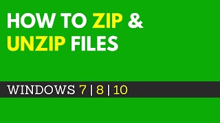 How to Zip and Unzip Files on Windows PC [upl. by Flieger491]