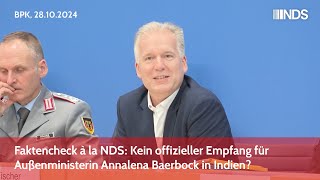 Faktencheck à la NDS Kein offizieller Empfang für Außenministerin Annalena Baerbock in Indien [upl. by Enotna200]