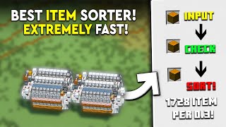 Minecraft FASTEST Item Sorter Tutorial  1728 Per03s  Easy [upl. by Consolata]